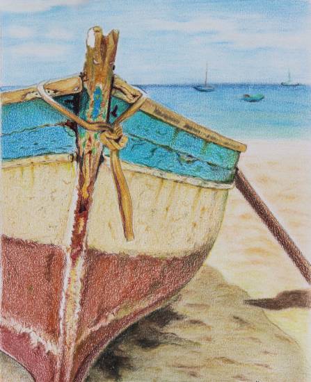 Navabhimukha - Bow of the Boat, painting by Bhavana Masurkar Bagade 