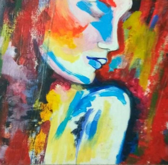 Women Face, painting by Priyanka Goswami