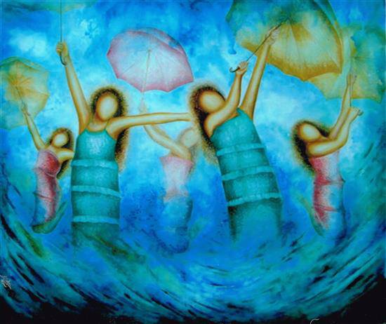 painting by Priyanka Goswami - Childhood days