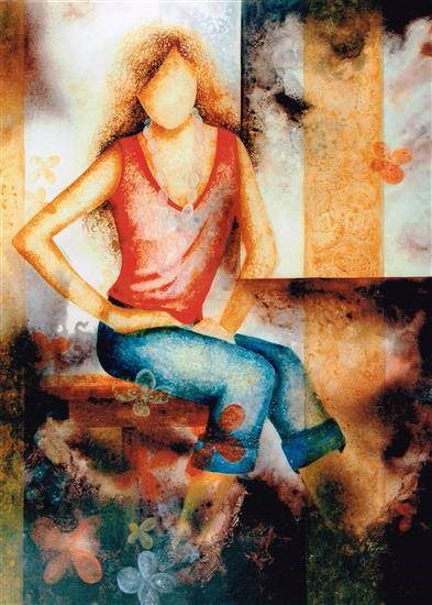 Towards the new world - II, painting by Priyanka Goswami