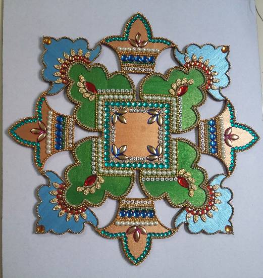 Design  by Dhanashree Puntambekar - Wooden Rangoli - 3