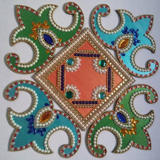 Wooden Rangoli - 1, painting by Dhanashree Puntambekar
