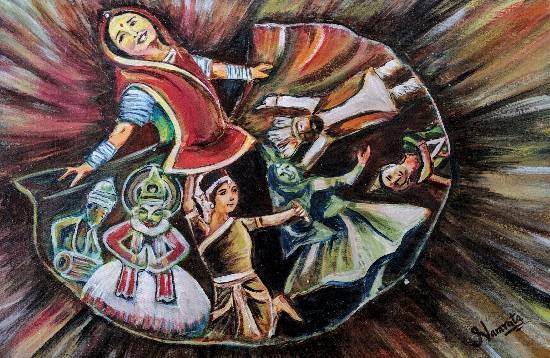 Dancing in Harmony, painting by Namrata Bothra
