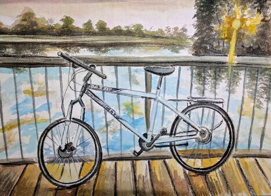 Morning Ride, painting by Namrata Bothra