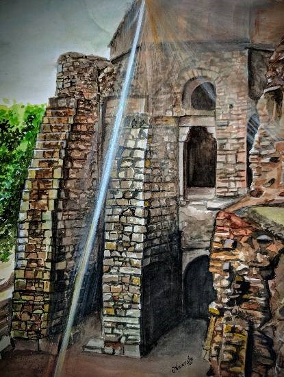 The Remains, painting by Namrata Bothra