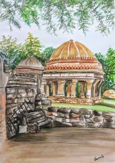 Forbidden yet thriving, painting by Namrata Bothra