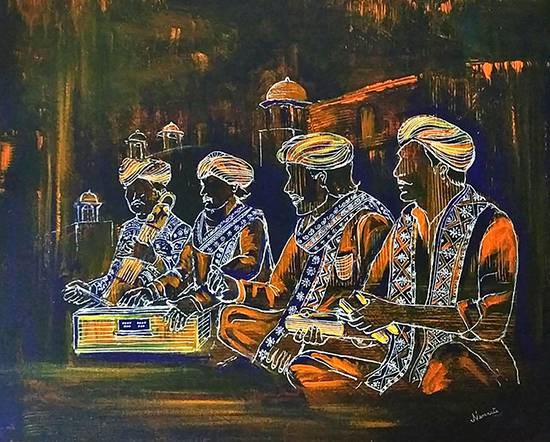 Folk Music Artists, painting by Namrata Bothra