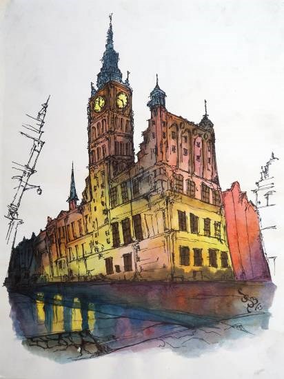 Reconstruction, painting by Sanya Singh