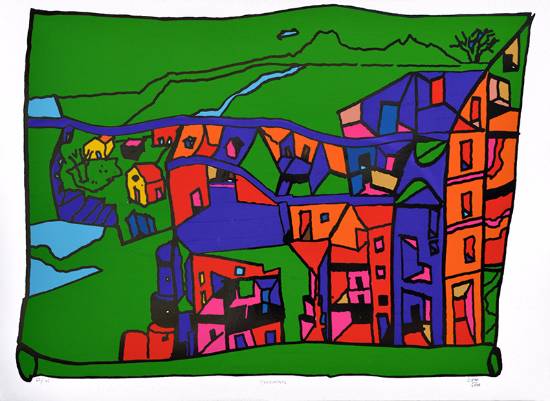 painting by B V Doshi - Encounters