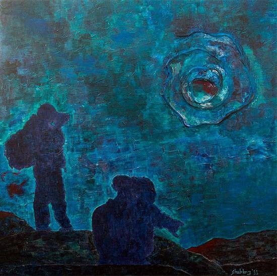 At 16000 Feet-II, painting by Shubhra Chaturvedi