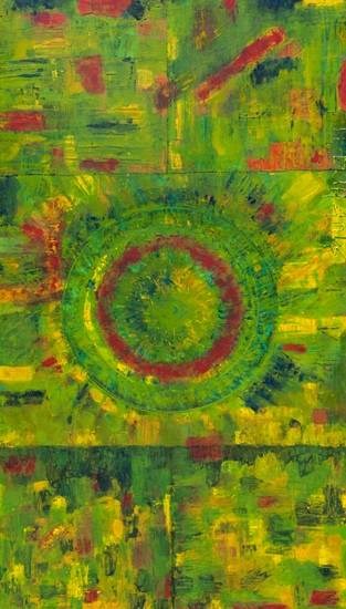 Green Cover, painting by Shubhra Chaturvedi
