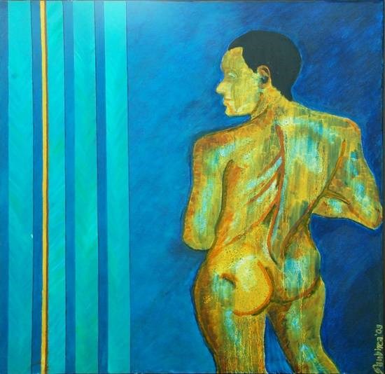 Darmiyan - II, painting by Shubhra Chaturvedi