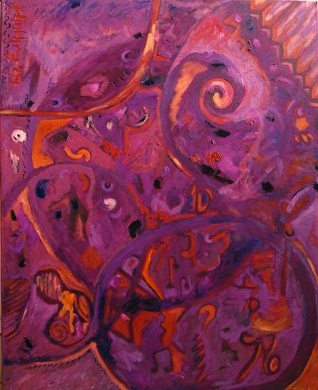 While we were talking…, painting by Shubhra Chaturvedi