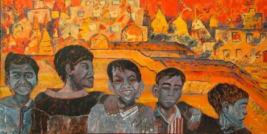 Dosti, painting by Shubhra Chaturvedi