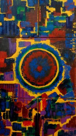 The Top View, painting by Shubhra Chaturvedi