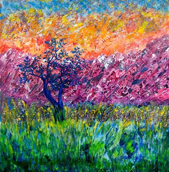 Dance with Abandon, painting by Shubhra Chaturvedi