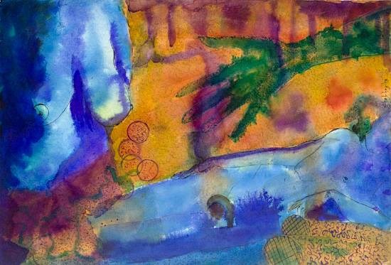 Khel, painting by Shubhra Chaturvedi