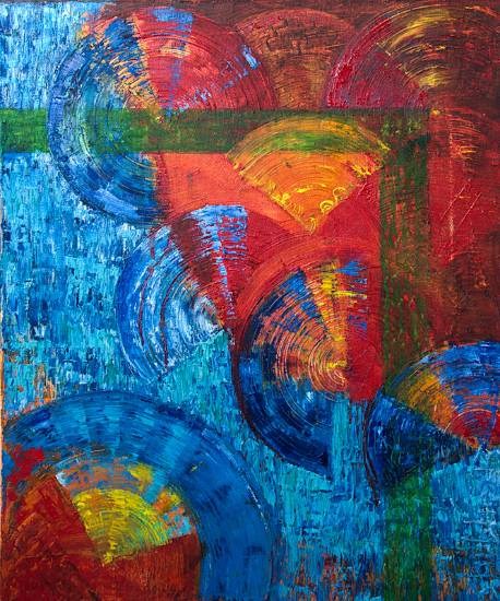 Between the rain and sun, painting by Shubhra Chaturvedi