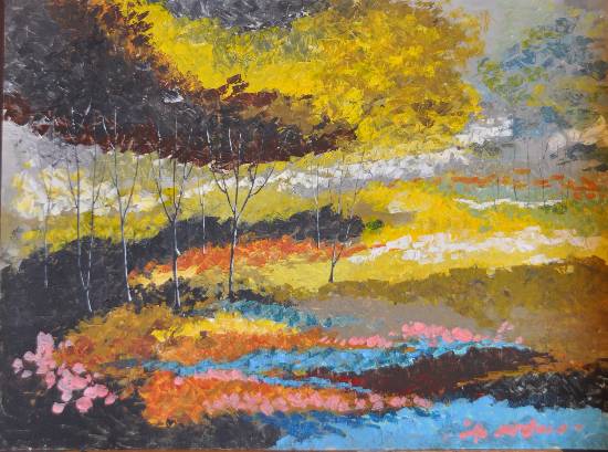 Nostalgia, painting by Reeta Desai