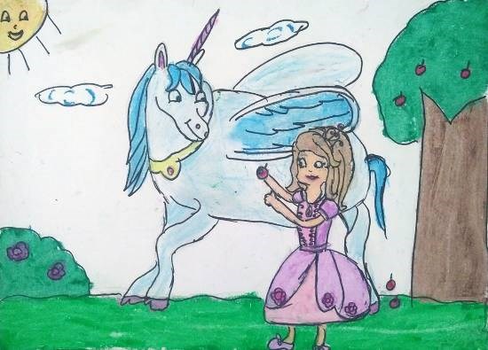 Sofia the first, painting by Ananya Satish Pisharody