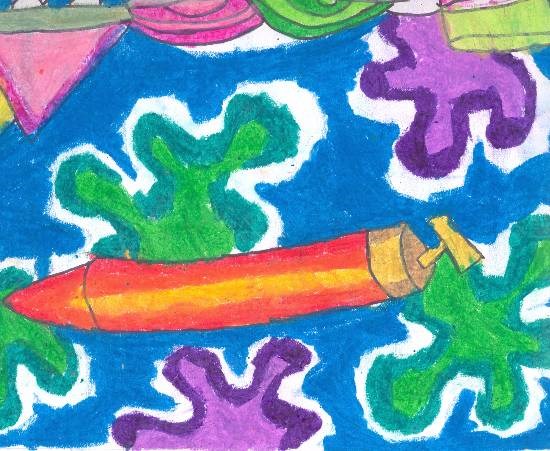 Holi, painting by Antara Shivram Desai