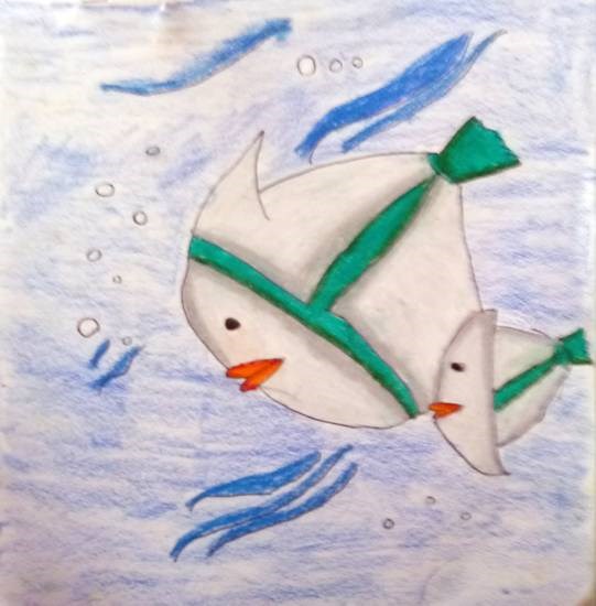 Fish, painting by Antara Shivram Desai