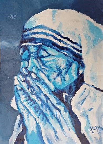 Mother Teresa, painting by Antariksha Sethiya