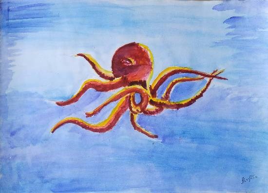 Octopus, painting by Arpita Bhat