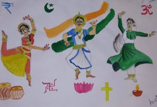 National Integration, painting by Arpita Bhat