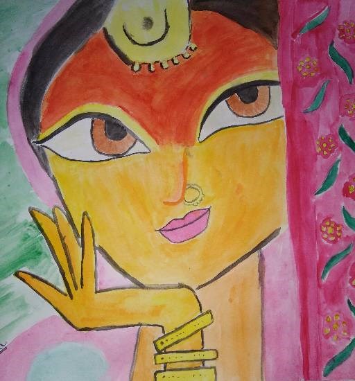 Mesmerizing Eyes, painting by Arpita Bhat