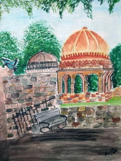Historical Monument, painting by Arpita Bhat