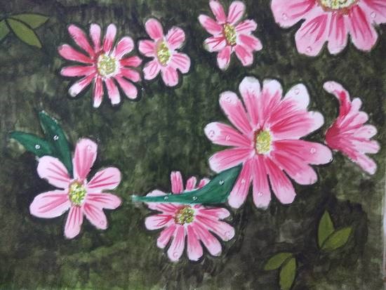 Pleasing Blossoms, painting by Arpita Bhat