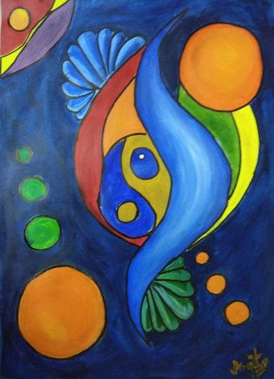 Abstract modern art, painting by Arpita Bhat