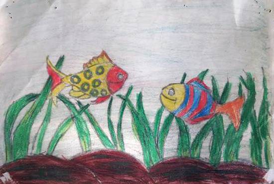 Painting  by Arnav Alok - Fishes