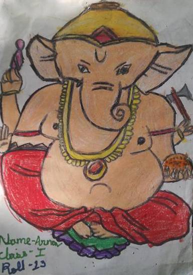 Painting  by Arnav Alok - Ganesha