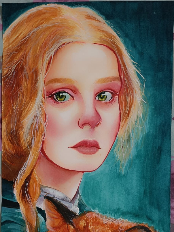 Painting  by Arnav Alok - Girl with fox