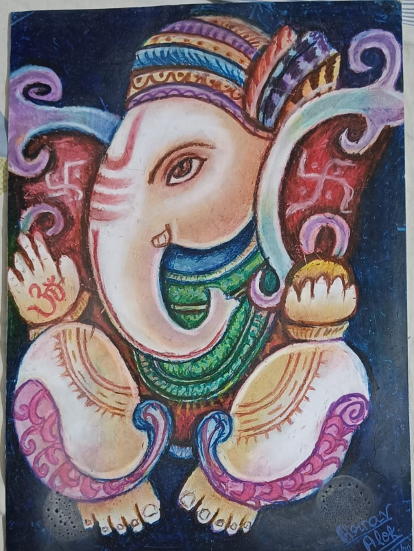 Painting  by Arnav Alok - Ganesha
