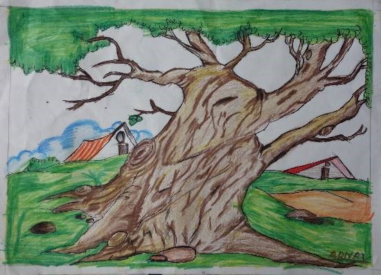 Big Tree, painting by Arnav Alok