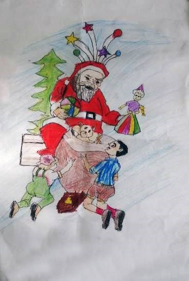 Santa clause, painting by Arnav Alok