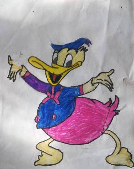 Donald Duck, painting by Arnav Alok