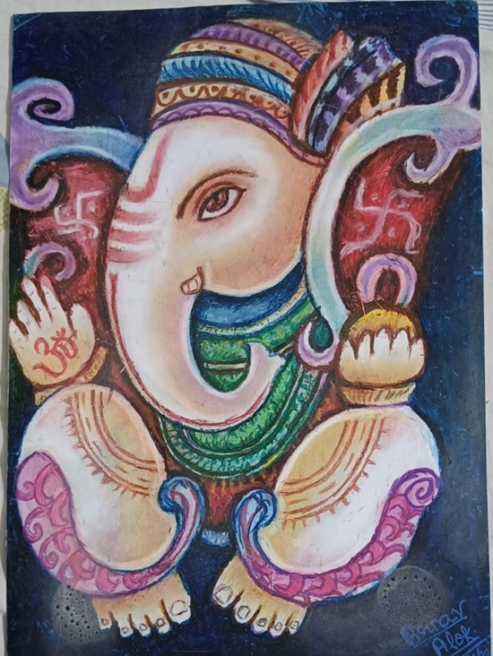 Ganesha, painting by Arnav Alok