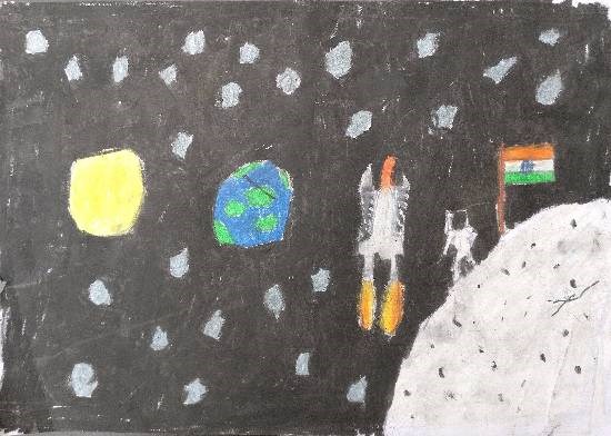 My space, painting by Indraneel Naik