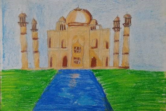 Taj Mahal, painting by Indraneel Naik