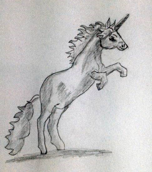 Unicorn, painting by Indraneel Naik