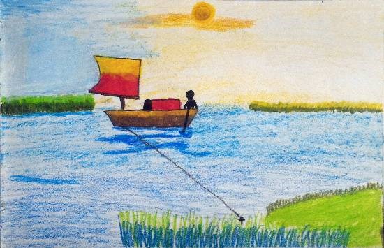Scenery, painting by Indraneel Naik