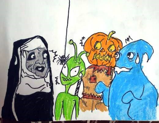 Halloween, painting by Indraneel Naik