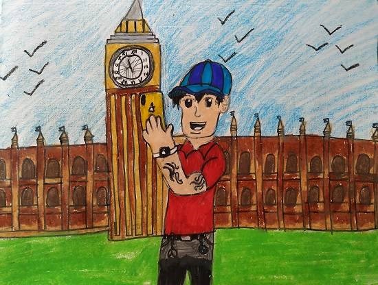 My Trip, painting by Indraneel Naik