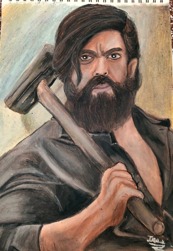 KGF Chapter 2 - Rocky, painting by Indraneel Naik