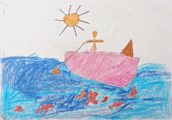 Painting by Isha Bhattacharjee - Sea