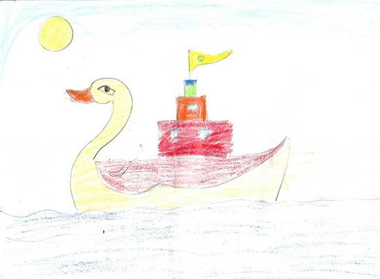 Duck 1, painting by Isha Bhattacharjee